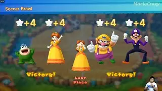 Mario Party 10 Waluigi vs Wario vs Daisy vs Spike Master | MARIO CRAZY