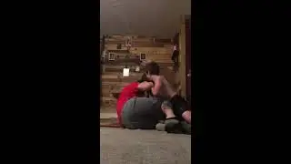 Dad and Son WRESTLING