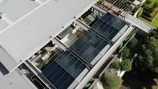 Triple retractable glass roof by Skyview Constructions