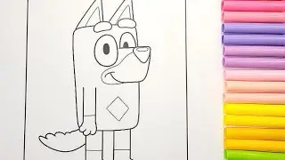 Bluey Coloring Page Coloring Page for Kids#bluey#arrtx30a #arrtxmetallicmarkers #arrtxacrylicmarkers