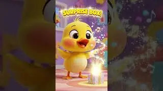 Magic Surprise Box! 🦆✨ Baby Duck Goes Flying ✈️💛#kidsanimation #babyduck #youtubeshorts