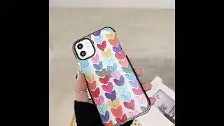 Cute Watercolor Loving Heart Phone Case For Samsung Galaxy S22 A12 A52 A71 S10 S21 Clear Soft Cover