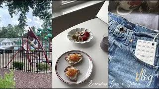 ENG) 미국일상 브이로그 | 드디어 도착한 USM ,비라인 보비트롤리 | 🍑 여름이 끝나기전에 복숭아 바질잼 만들기 & 맛있게 먹는 팁 🧡 | 케이트 데님 스커트 언박싱 🛍