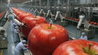 Inside an Apple juice factory | From harvesting to fresh juice | Factoryflow