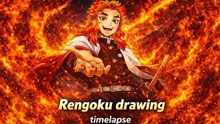 &ldquo;Rengoku Timelapse Art &ndash; Demon Slayer Fanart 🔥&rdquo;