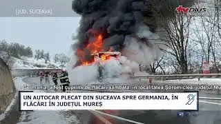 UN AUTOCAR PLECAT DIN SUCEAVA SPRE GERMANIA, IN FLACARI IN JUDETUL MURES