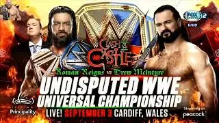 ROMAN REIGNS VS DREW MCINTYRE CATC 2022 MATCH CARD