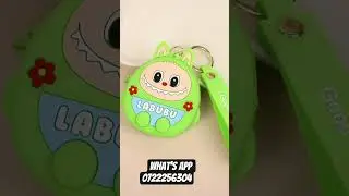 Labubu Key Cain coin pocket holder #labubu #stationery #kidsvideo #shorts #shortsfeed
