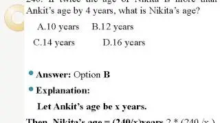 Ages Questions and Answers | Ages Aptitude Problem | JobzStore