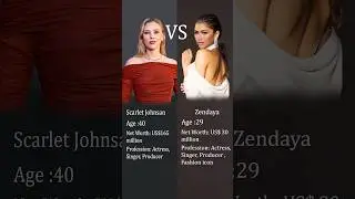 Scarlet Johnsan vs Zendaya #hollywood #actress #networth #celebrity #influencer