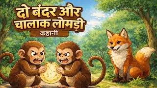 Monkey and Clever Fox story | kids story | Relaxing ASMR