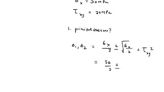 The internal loadings at a section of the beam are shown. Determine the in-plane principal stresses&hellip;