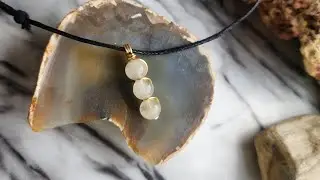 Wire wrap and sliding knot tutorial #wirewrappedjewelry #wrapping #wirewrappedpendant