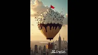 🍩 Flying Pastries with Parachutes &ndash; AI-Generated Sweetness! #aishorts