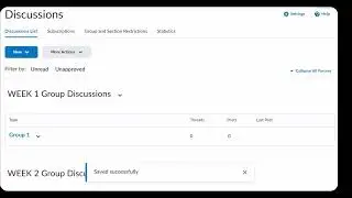 How to Create Group Discussion Topics in D2L BrightSpace IDL 7140