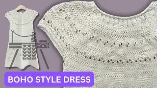 Machine Knitting| Boho kid’s dress |Time Lapse |eKnitter #knittingmachine #machineknitting #knitting