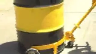 Vestil Lo-Profile Drum Caddy - 1,000-Lb. Capacity, Mold-On Rubber Wheels, Model# LO-DC-MR