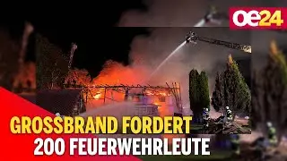 Salzburg: Großbrand fordert 200 Feuerwehrleute