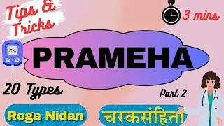 PRAMEHA-2 | Learn TYPES in 3 min. |Rog nidan |Charak Samhita |BAMS 2st prof|#bams #ayurveda #charak 