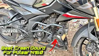 Bajaj Pulsar N160 Modification | N160 Crash Gourd Installation | pulsar N160 accessories 