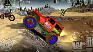 Симулятор внедорожного полицейского пикапа - Offroad Outlaws геймплей для Android #3