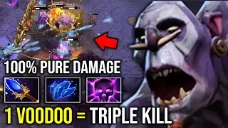 WTF 1 Shot Voodoo Switcheroo = Triple Kill Support Witch Doctor 100% Pure Damage AOE Ward Dota 2