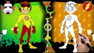 How To Draw KID FLASH Ben10 Fusion | 2021