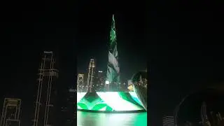 Pakistani Pride SHINES at Burj Khalifa on 14 August!  #independenceday #expodubai #pakistan #flag