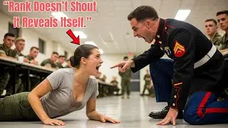 He pushed her over and laughed loudly—but when her badge was revealed, the whole room fell silent.