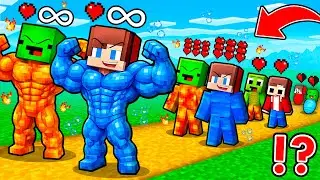 JJ and Mikey : ELEMENTAL Life Cycle Evolution Battle - Maizen in Minecraft ! (Maizen)