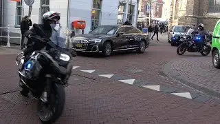 PRIO1 SPOEDVERTREK PVV-Leider Geert Wilders na rumoerig bezoek aan het centrum van Delft!