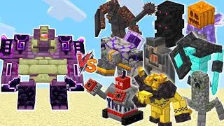 Ender Guardian vs All Golems | Golemania Battle in Minecraft