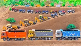 JCB 5cx fully loading sand HMT tractor Sonalika rx60 tractor| 