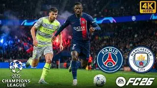 PSG vs Man City - Champions League Matchday 8 | FC 26 Gameplay Prediction