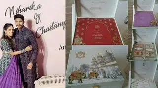 konidala Niharika wedding card| Niharika and chaitanya marriage