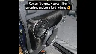 Sound system upgrade for the 1996 Jimny JA22 with custom carbon fiber subwoofer enclosure