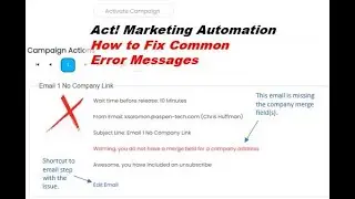 Resolve Common Errors in Act! Marketing Automation AMA