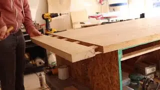 White Oak Dining Table made with Rockler 1/2'' Dowling jig