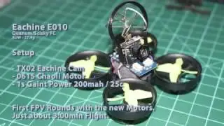 Upgraded Eachine E010 FPV mit BG 0615 Chaoli Motoren & 1s Gaint Power 200mah / 25c Lipo