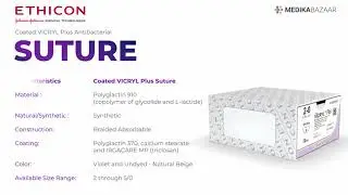 Ethicon Vicryl Plus Suture - USP 0 VP2534 Pack of 12