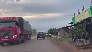 Driving🚘 Pathumphone district To Pakse Capital, Champasak province,Laos🇱🇦