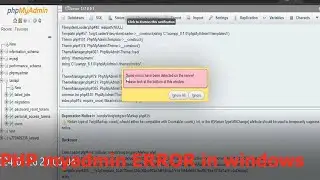 How to fix some error have been detected on the server - phpmyadmin