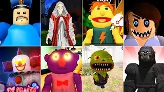 Caught #78 - Escape The Zombie Hospital - Scary Momo House - Barry's Prison Run - Roblox The Clown