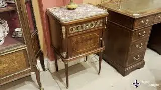Antique Pair French Empire Style Bedside Cabinets 19th C