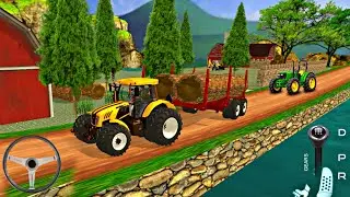 Cargo Tractor Trolley Simulator Farming Game 2021 android gameplay - tractor trolley offroad  update