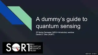 [QISCA Introductory Seminar] A dummy's guide to quantum sensing