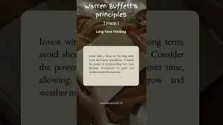 Warren Buffet's Finance Lessons 1