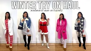 WALMART NEW ARRIVALS HAUL 📦 25+ walmart midsize curvy winter fashion finds! #walmarthaul