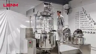 LIENM 200L Touch Screen Vacuum Emulsifying Mixer Paste Cosmetic Mixer Vacuum Homogenizer Emulsifier