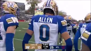 Winnipeg Blue Bombers Cam Allen 2025 Season Highlights